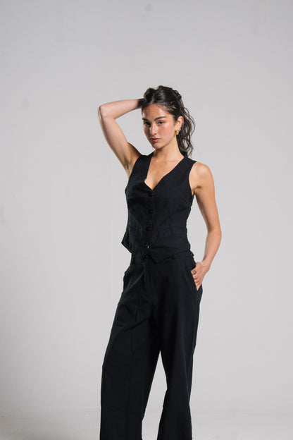 Linen Tailored Vest