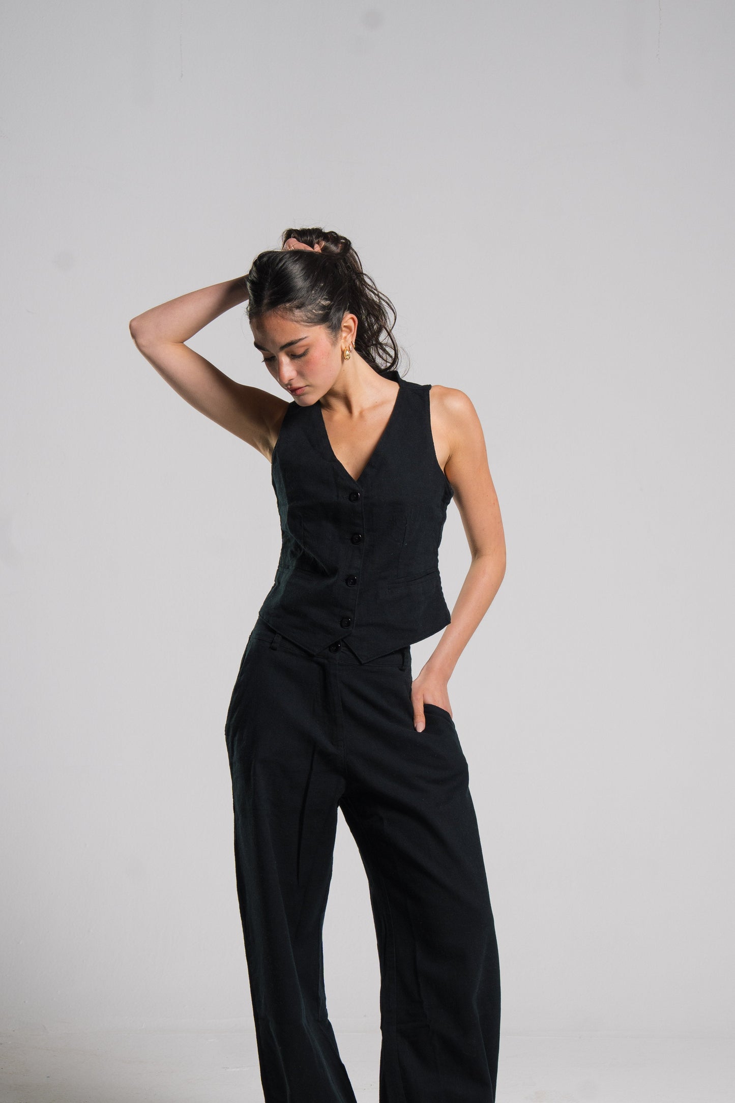 Linen Tailored Vest