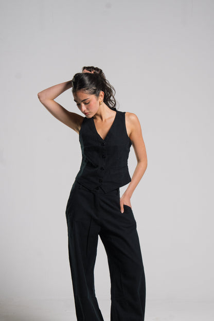 Linen Tailored Vest