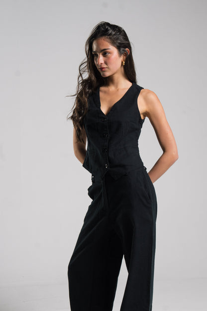 Linen Tailored Vest