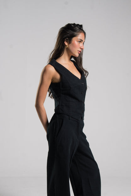 Linen Tailored Vest