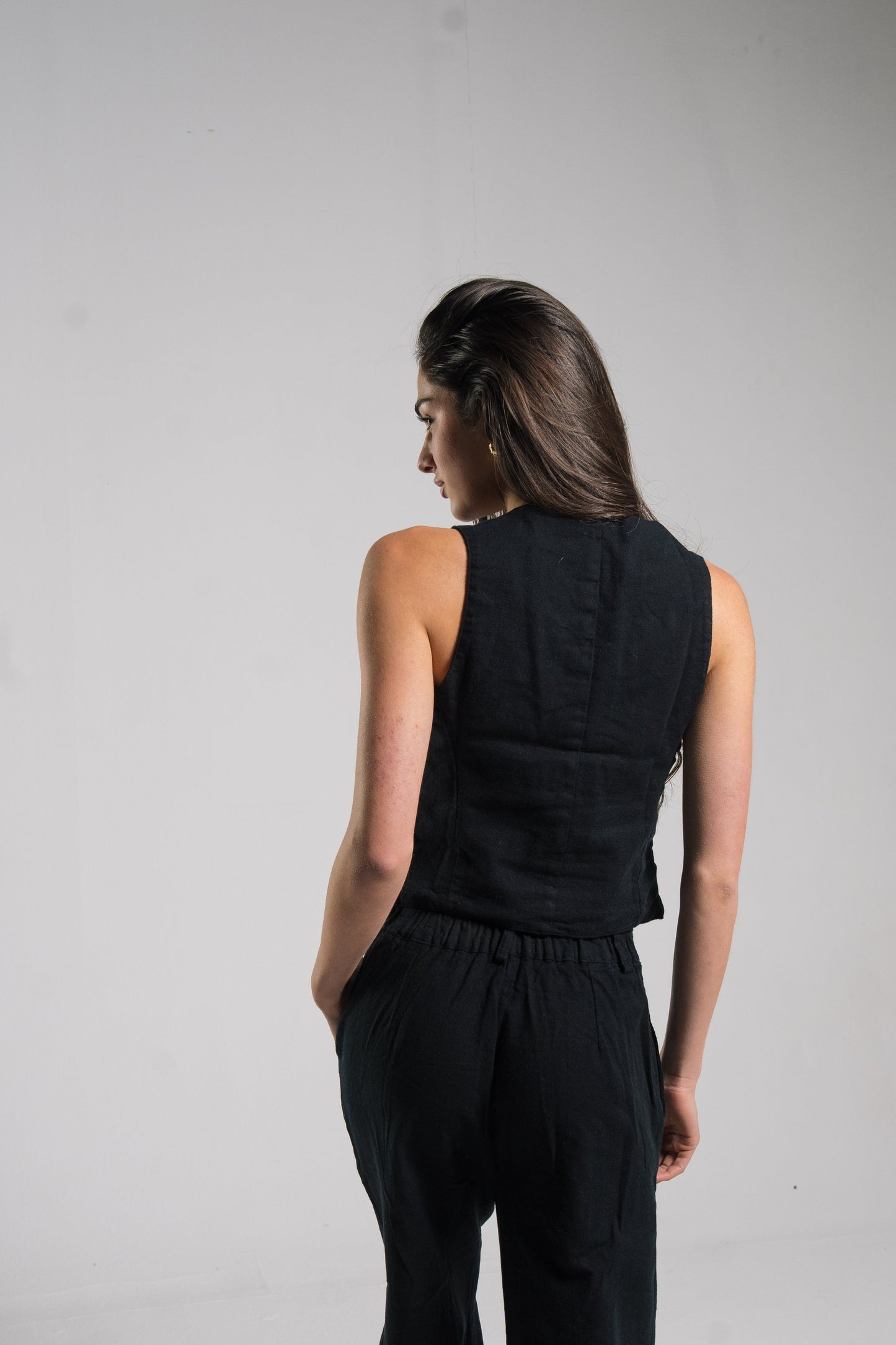 Linen Tailored Vest