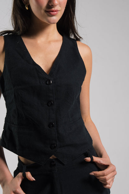 Linen Tailored Vest