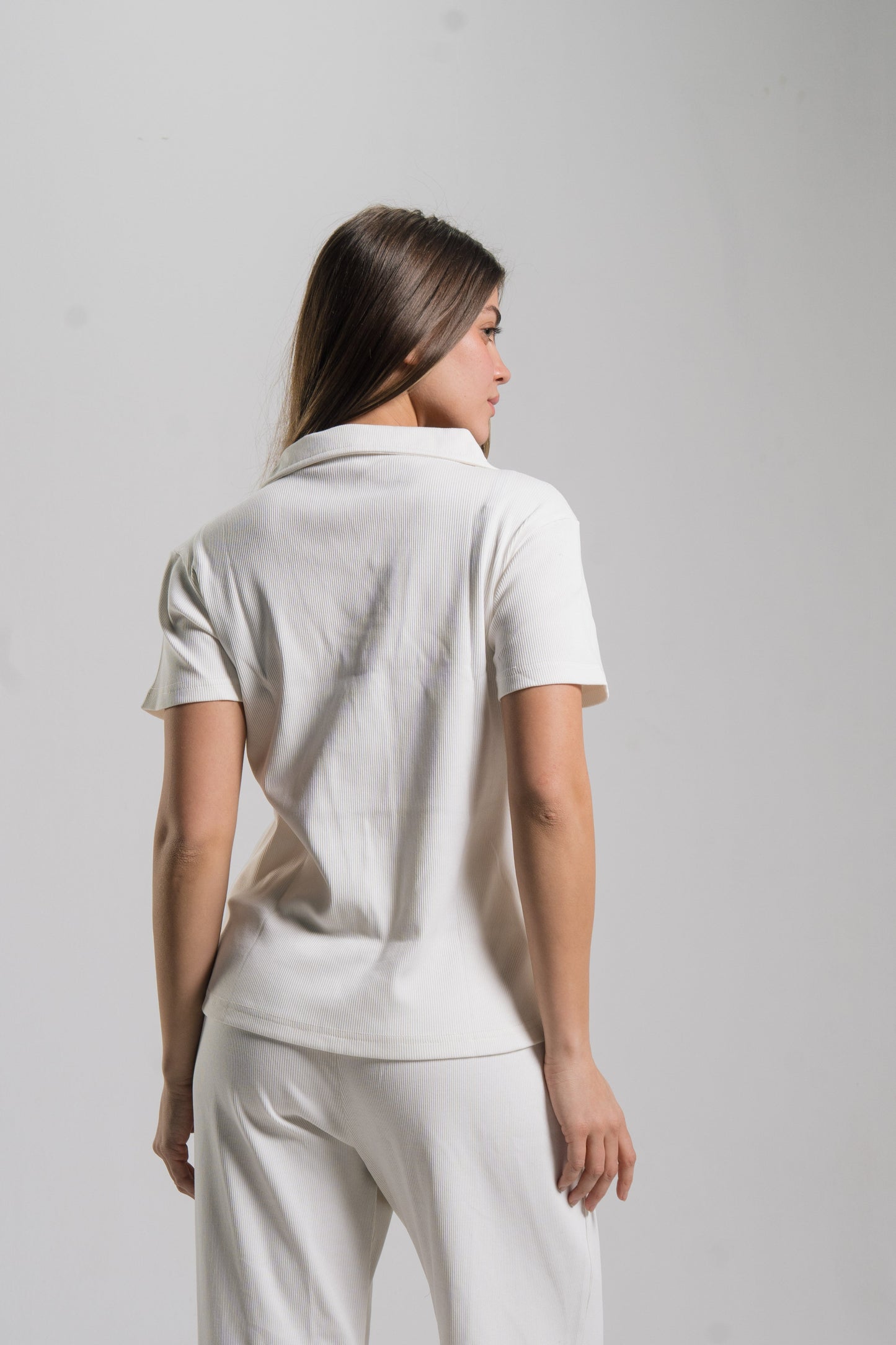 Polo Ribbed Top