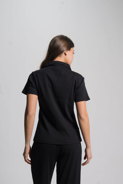 Polo Ribbed Top