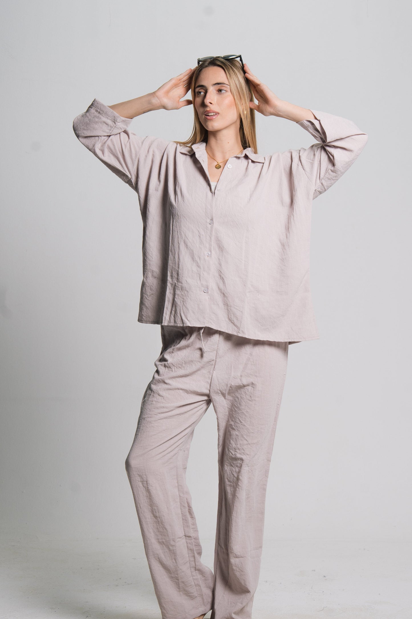 Linen Drawstring Pants