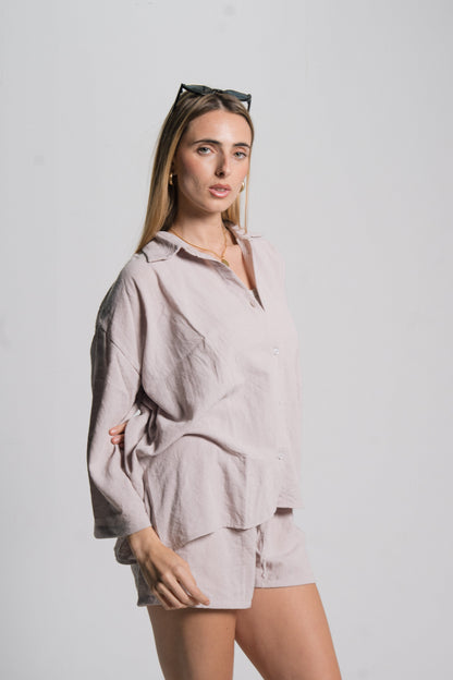 Linen Drawstring Shorts