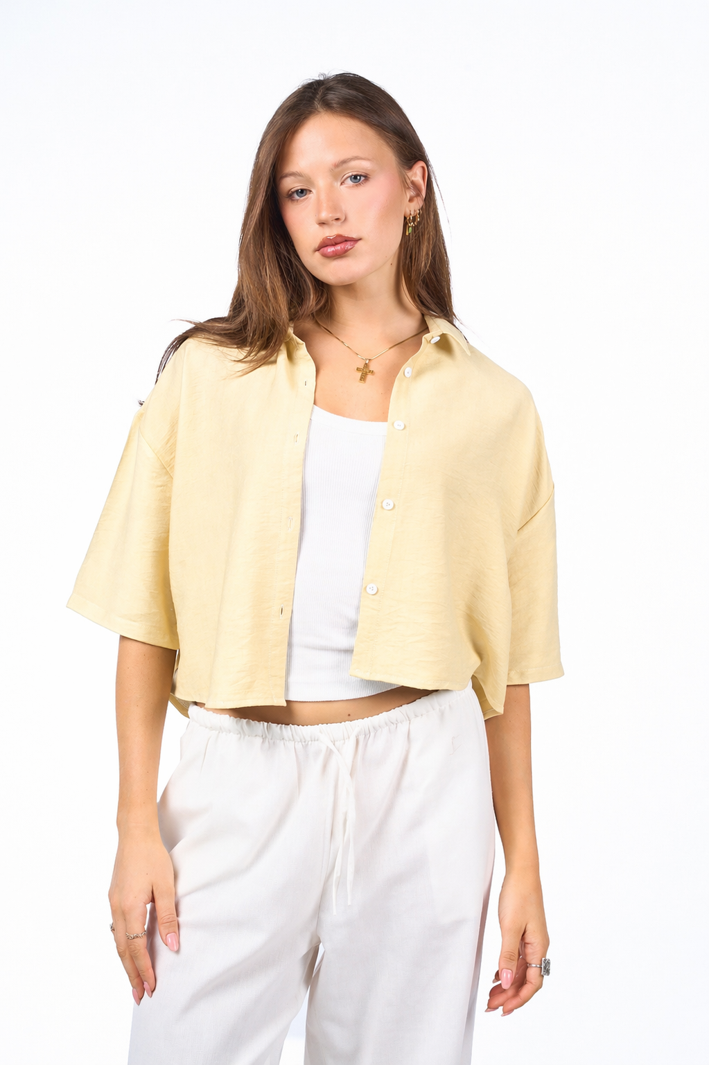 Short Sleeves Linen Shirt