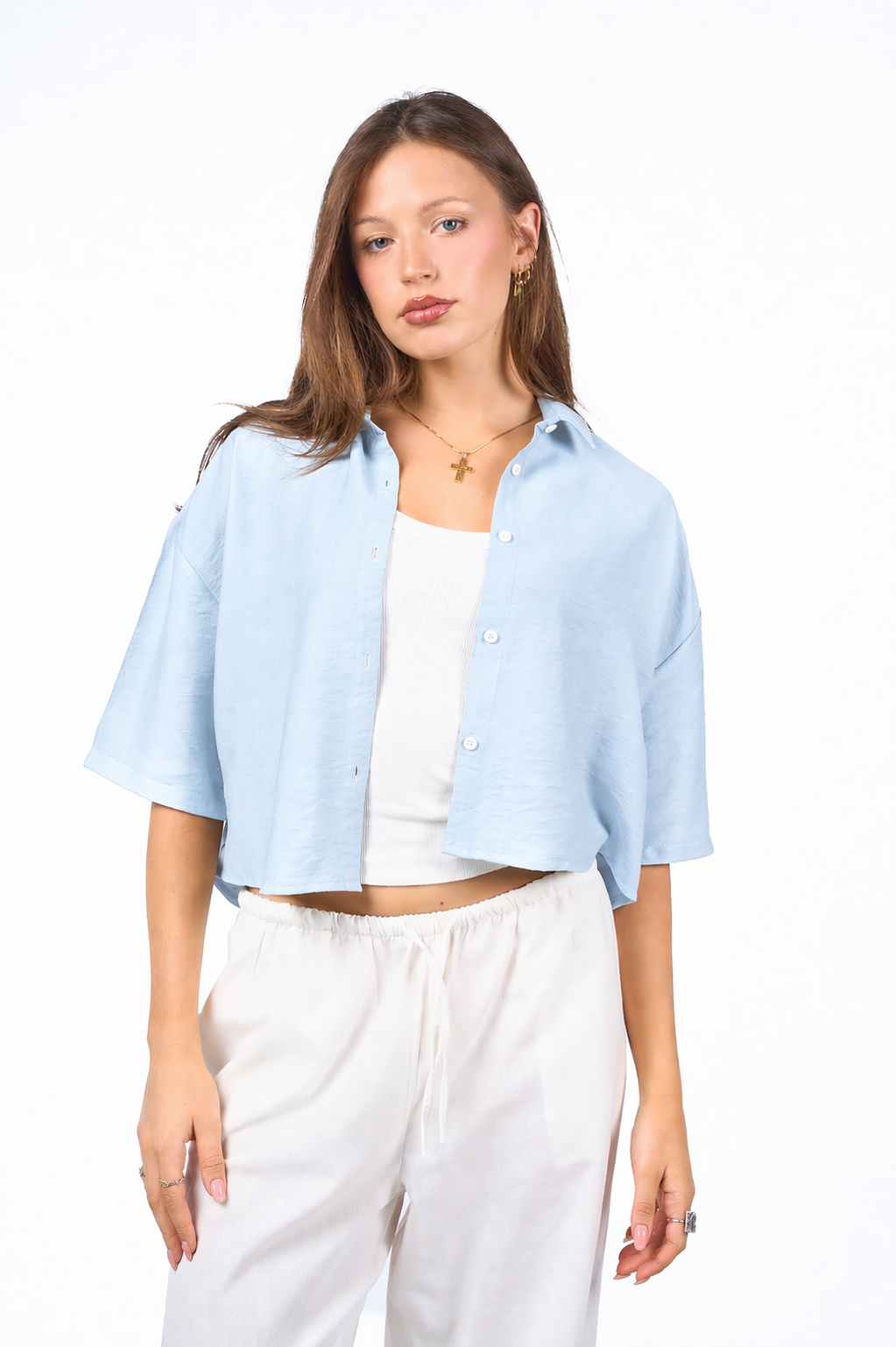 Short Sleeves Linen Shirt