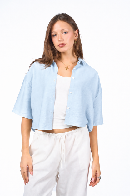 Short Sleeves Linen Shirt