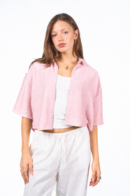 Short Sleeves Linen Shirt