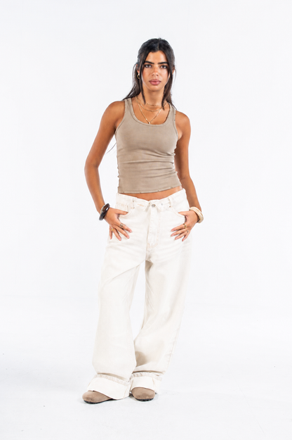 Folded Waist Denim
