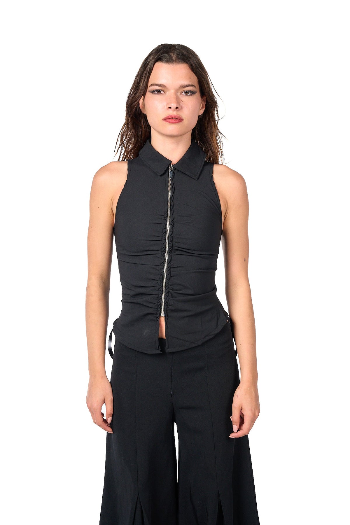 The Ruffled zipper top