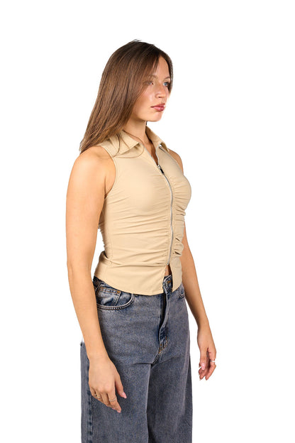 The Ruffled zipper top