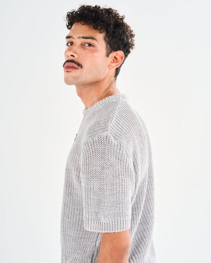 Two toned knitted tee