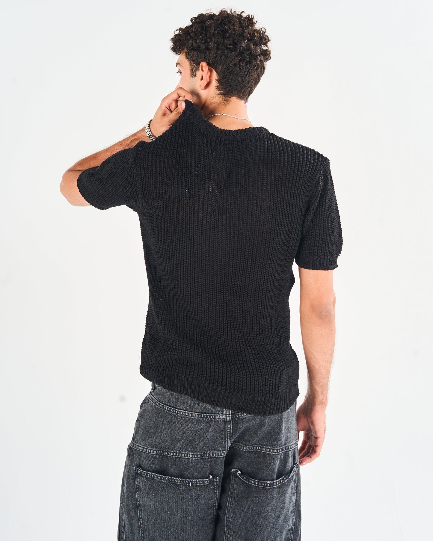 Two toned knitted tee