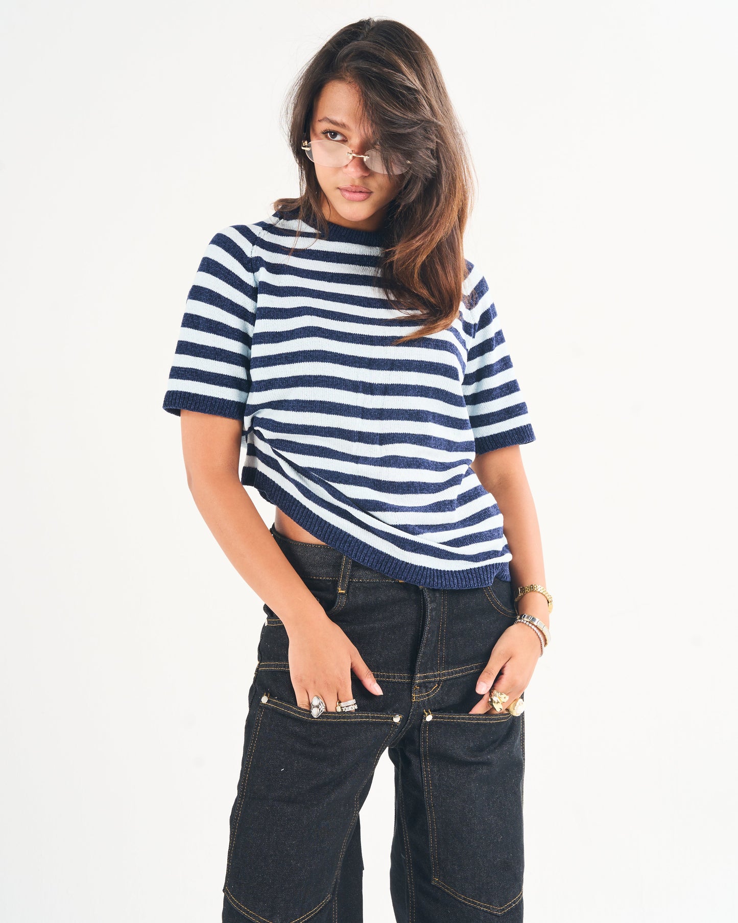 Two skined knitted baby tee