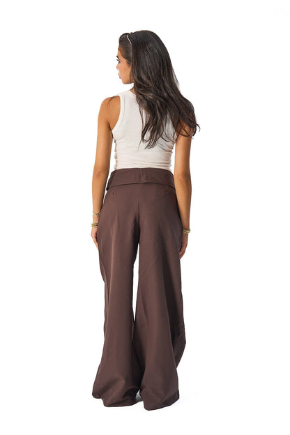 Folded Waist Classic Pants