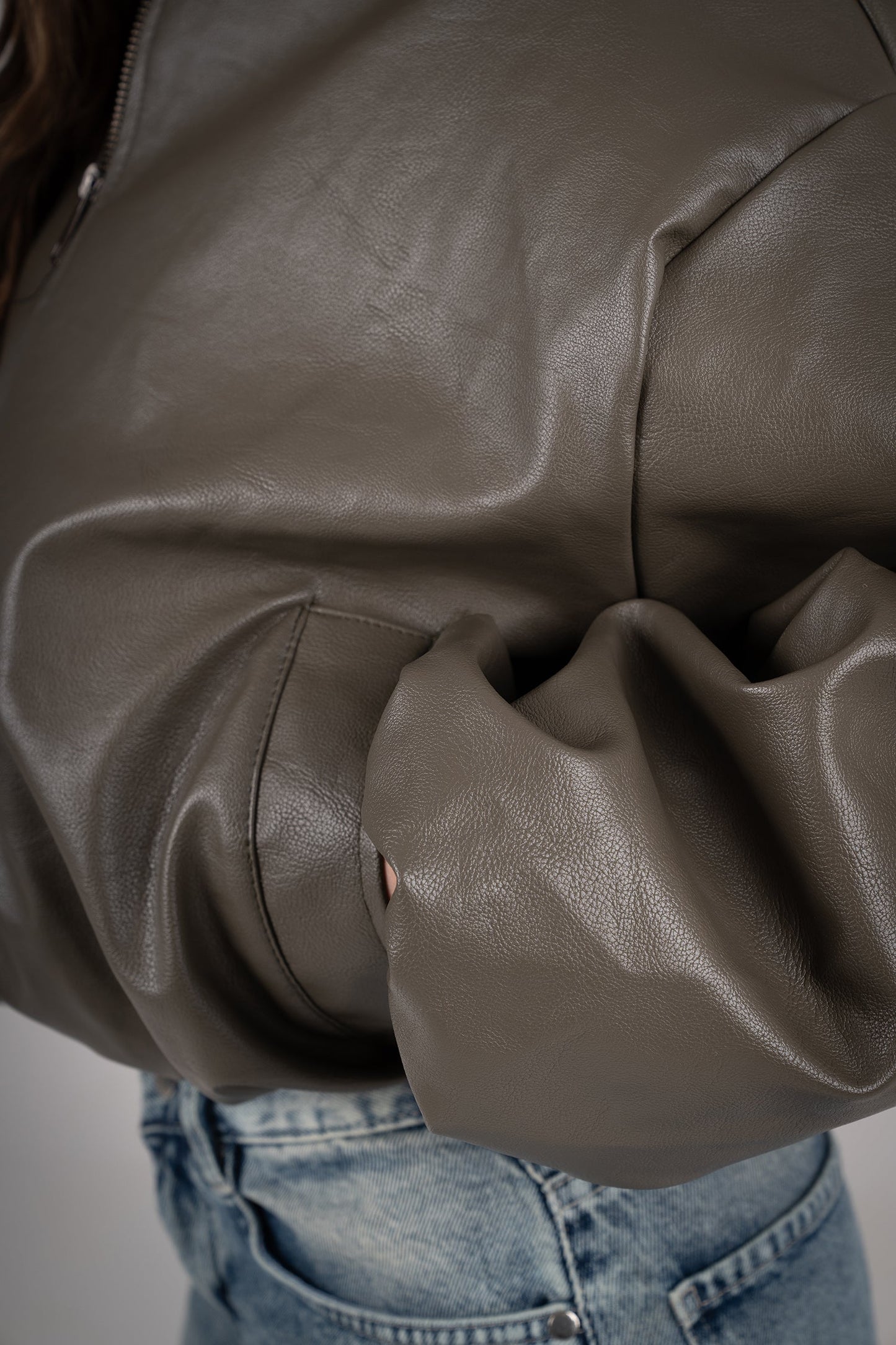 Leather Bomber Jacket
