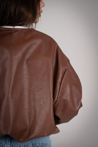 Leather Bomber Jacket