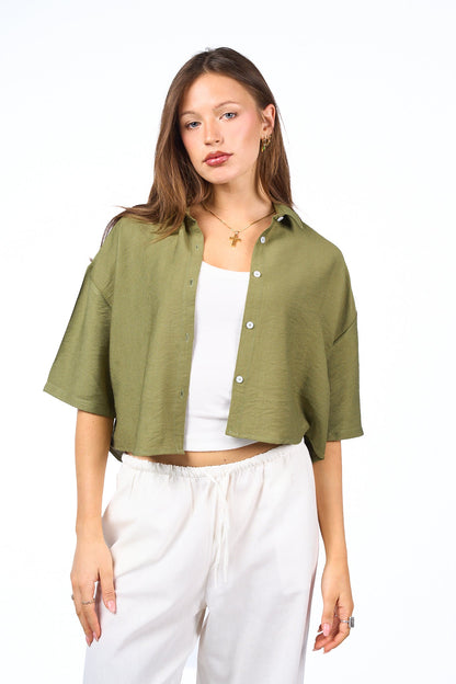 Short Sleeves Linen Shirt
