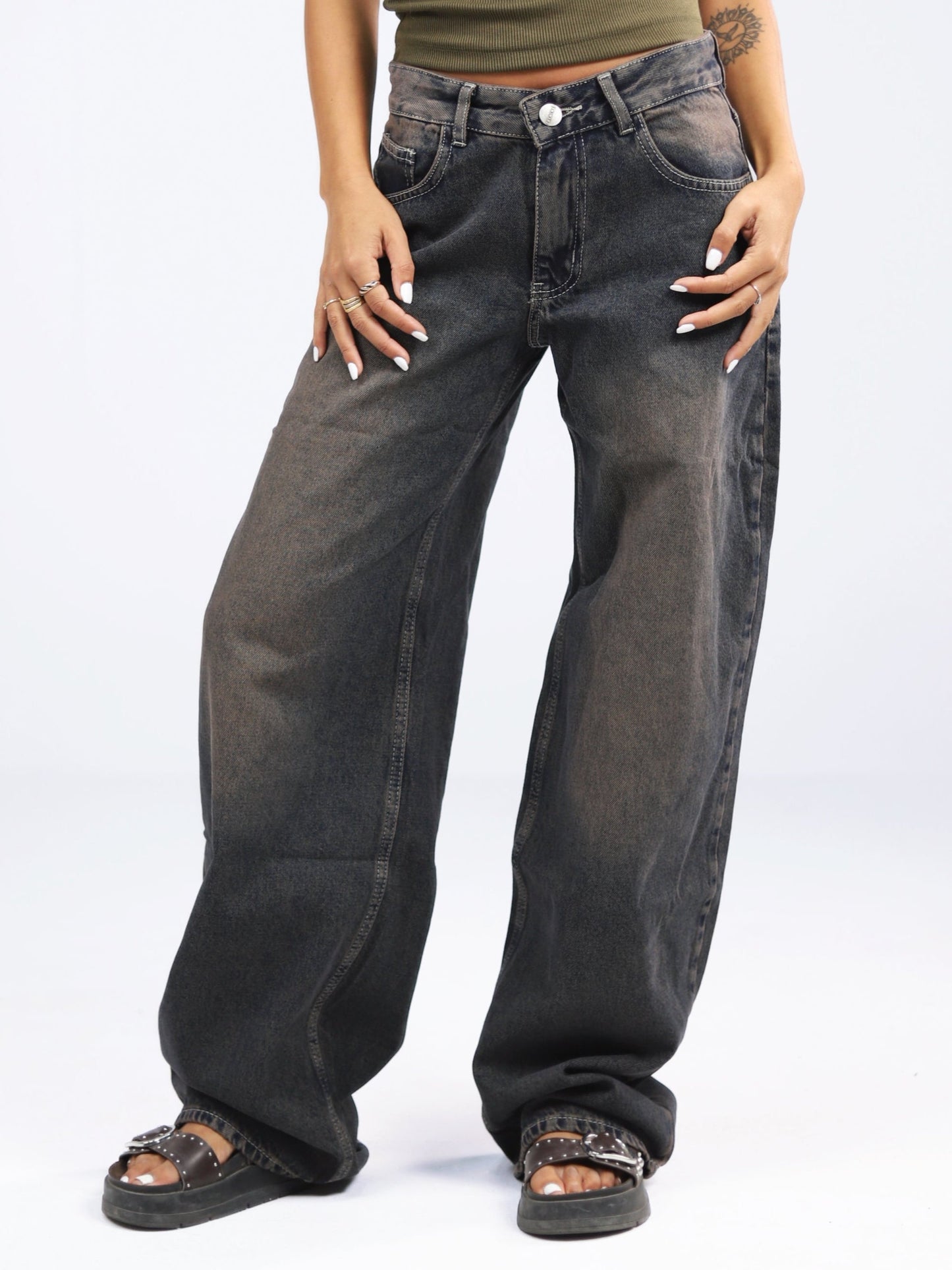 Frenchee Low Waist Baggy Jeans