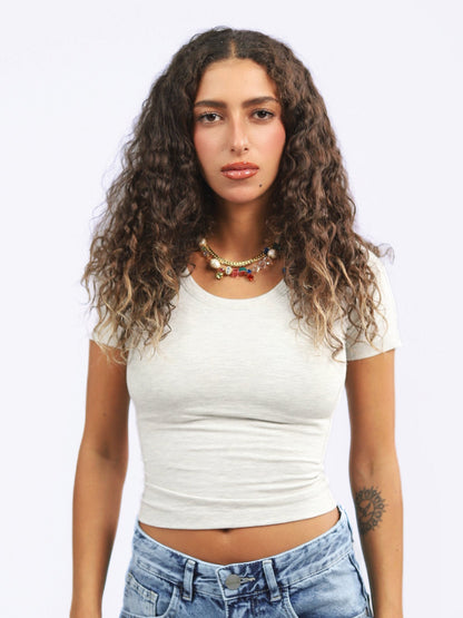Basic Stretch Cotton T-Shirt