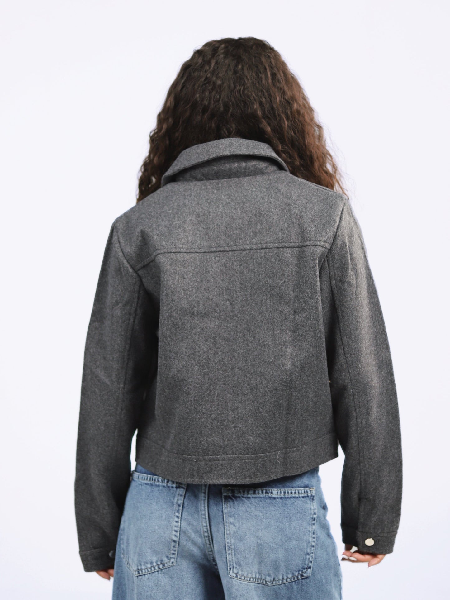 Pocketed Broadcloth Jacket
