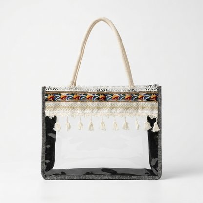 The Boho Noir Clear Tote