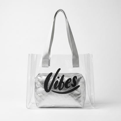 The Metallic Vibe Clear Tote