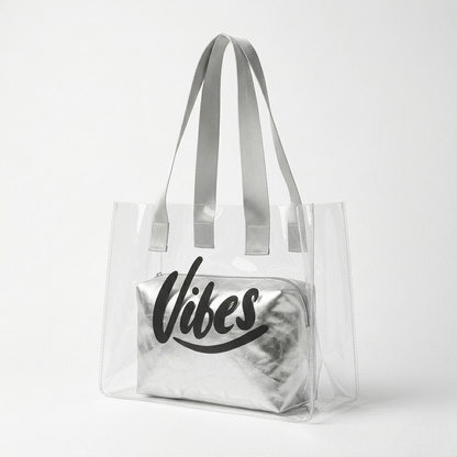 The Metallic Vibe Clear Tote