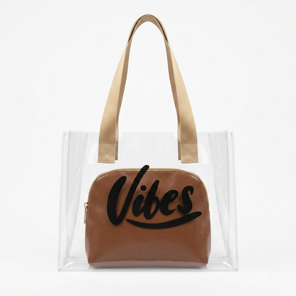 The Tan Vibe Clear Tote