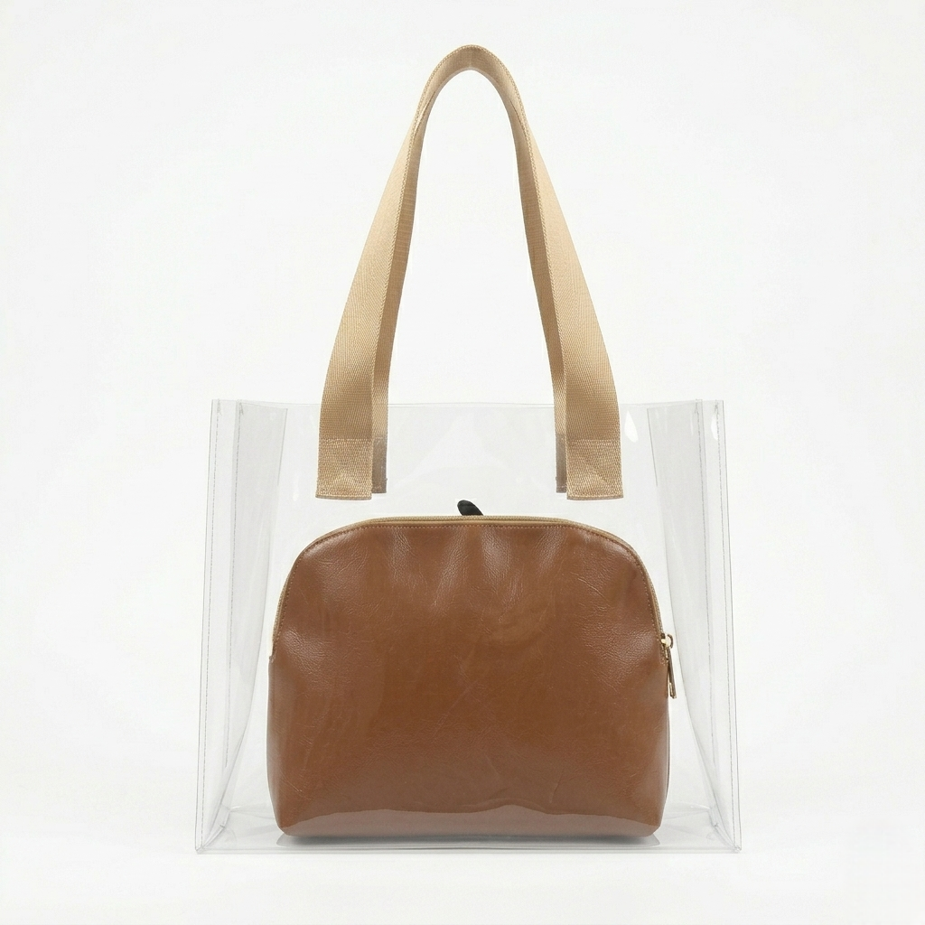 The Tan Vibe Clear Tote