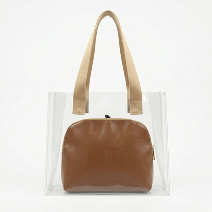 The Tan Vibe Clear Tote