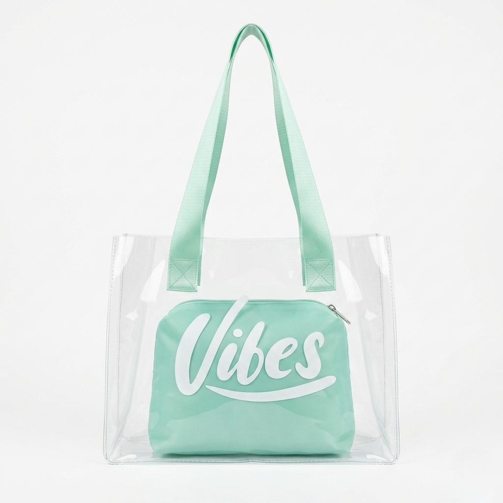 The Aqua Vibe Clear Tote