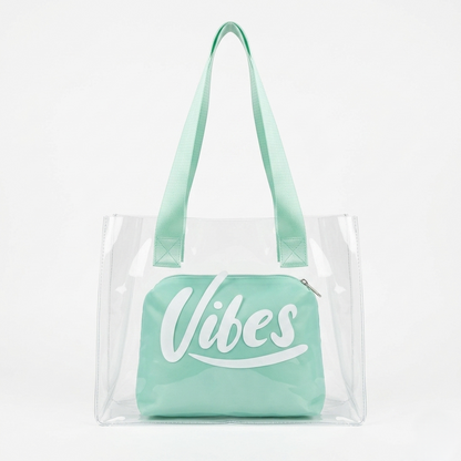 The Aqua Vibe Clear Tote