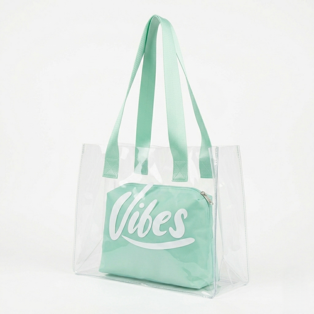 The Aqua Vibe Clear Tote