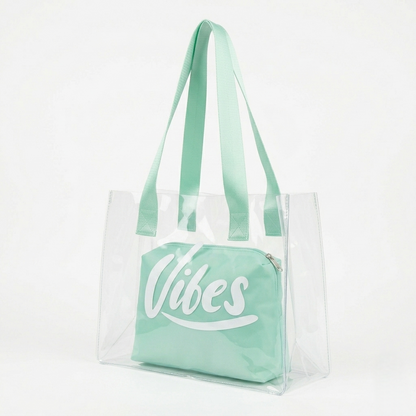 The Aqua Vibe Clear Tote