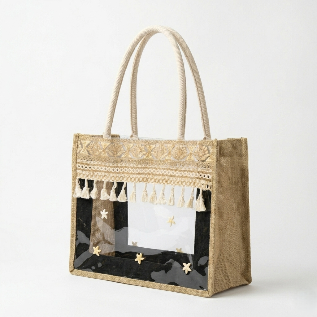 The Coastal Starfish Jute Tote