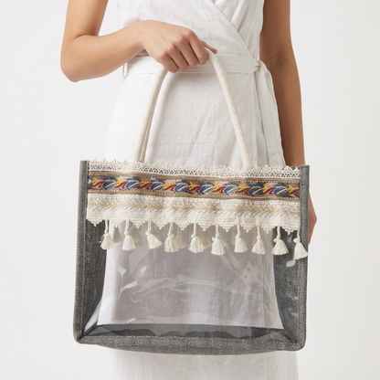 The Boho Noir Clear Tote