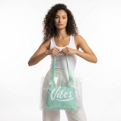 The Aqua Vibe Clear Tote
