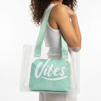 The Aqua Vibe Clear Tote