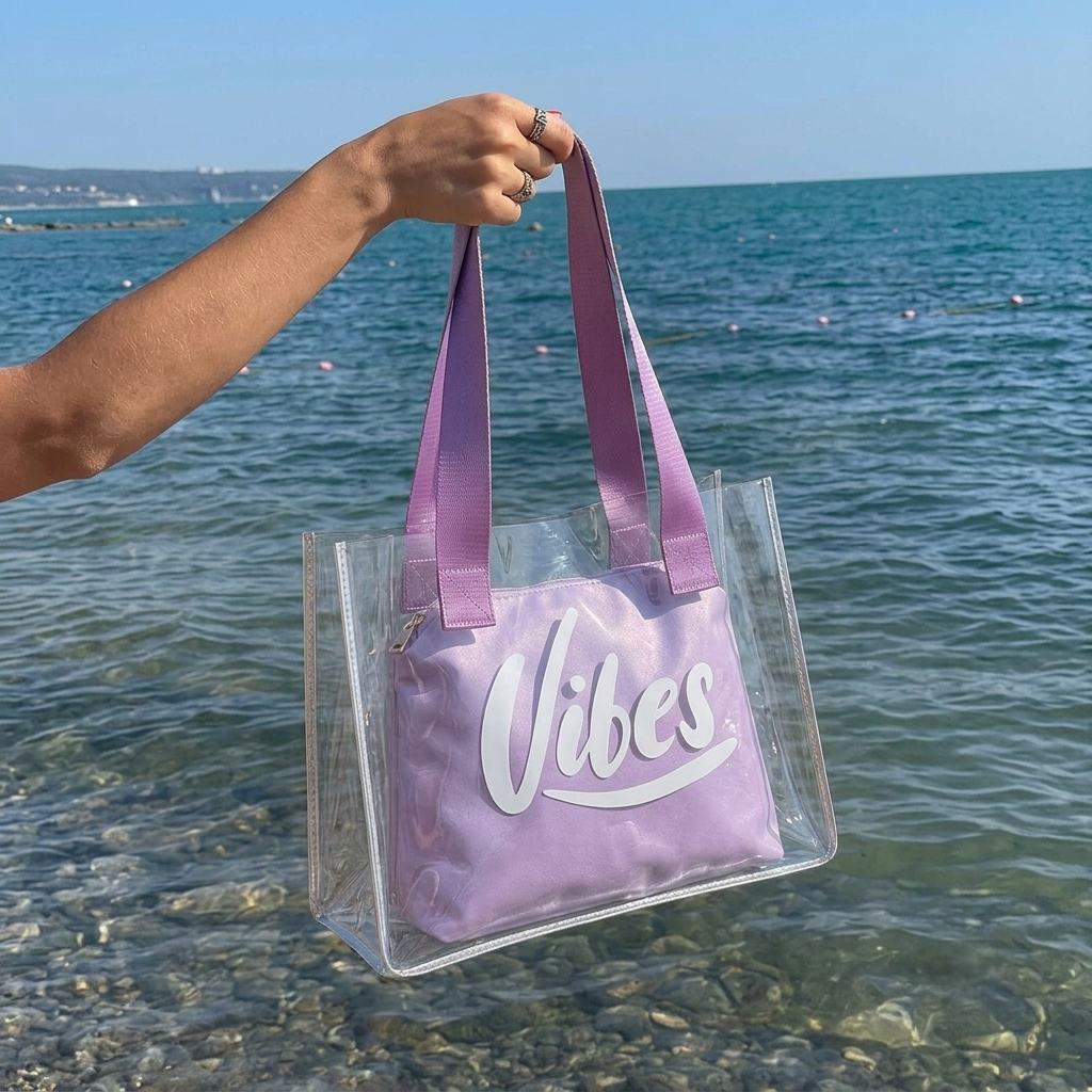 The Lavender Vibe Clear Tote