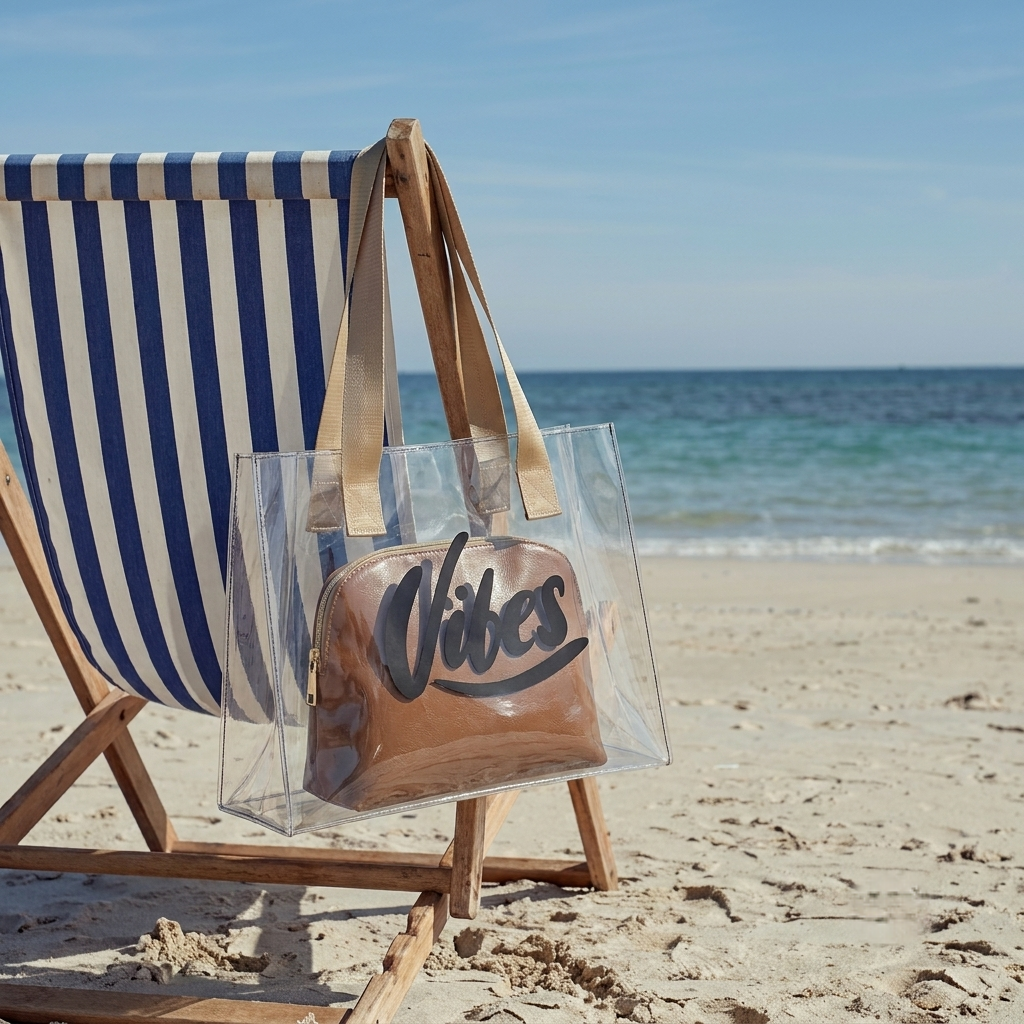 The Tan Vibe Clear Tote
