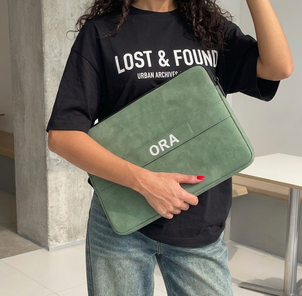 ORA Sentinel Laptop Sleeve in Sage - ORA