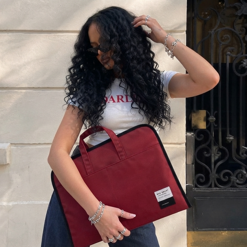 ORA Attache Laptop Bag-berry - ORA