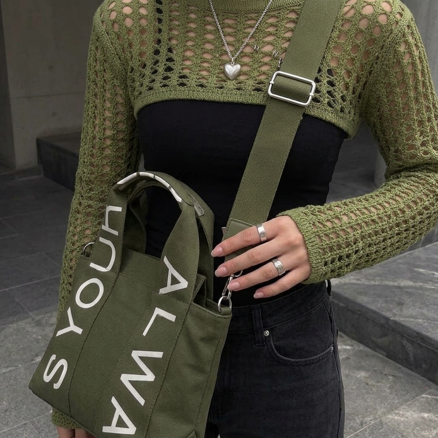 Letter bag olive - ORA