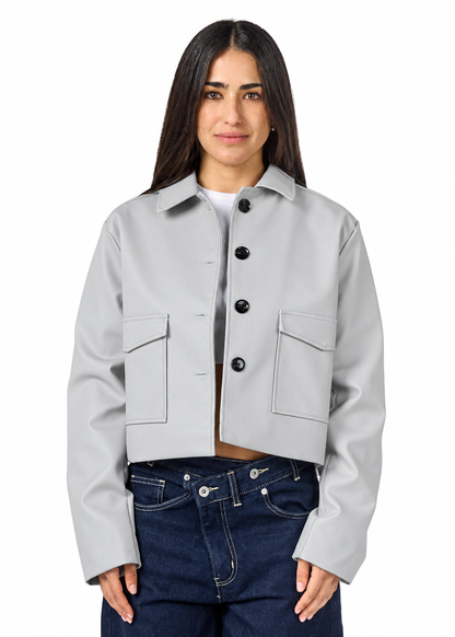 Leather Buttons Jacket