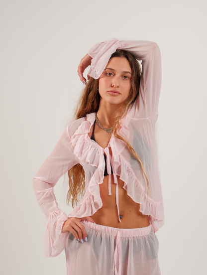 Ruffle Chiffon Top