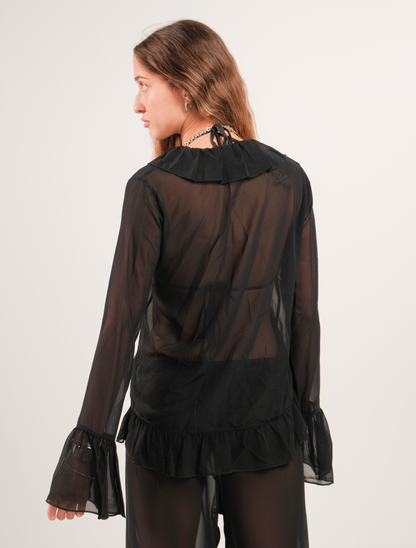 Ruffle Chiffon Top